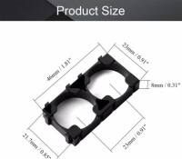 2x 21700 Battery Holder With 21.2mm Bore Diameter - 3
