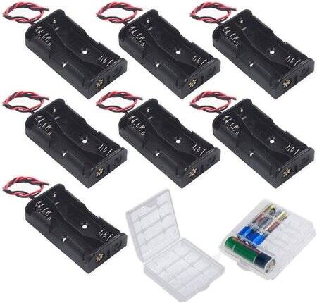 2x AA Battery Holder Box With Pin Without Cover - 1