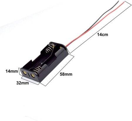 2x AA Battery Holder Box With Pin Without Cover - 2
