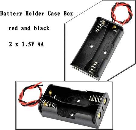 2x AA Battery Holder Box With Pin Without Cover - 3