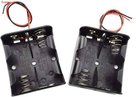 2x LR14 Battery Holder Box Without Cover - 4