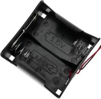 2x LR20 Battery Holder Box With Cover With Switch And DC - 2