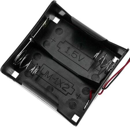 2x LR20 Battery Holder Box With Cover With Switch And DC - 2