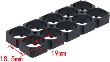 2x5 18650 Battery Holder With 18.5mm Bore Diameter - 3