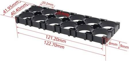 2x6 18650 Battery Holder With 18.5mm Bore Diameter - 3