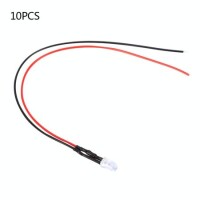 30-40V 5mm White LED Indicator Light With 20cm Cable - 2