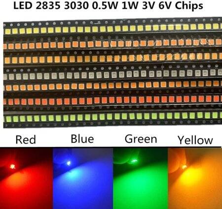 3030 1W 3V SMD LED Red - 2