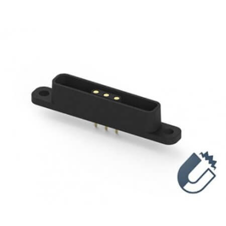303D-L355F03 CONN.POGO PIN 3PIN THT MAGNET 35.5x5.3x8.5H 500g - 1