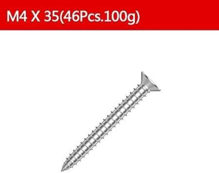 304 Paslanmaz Çelik Çapraz Gömme Havşa Başlı Kılavuz Vida M3x30 - 2