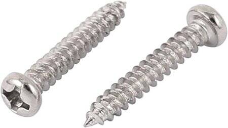 304 Paslanmaz Çelik Çapraz Gömme Yassı Başlı Akıllı Vida M3 14mm - 2