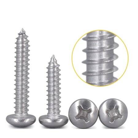 304 Paslanmaz Çelik Çapraz Gömme Yassı Başlı Akıllı Vida M3 6mm - 5