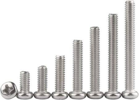 304 Paslanmaz Çelik Çapraz Gömme Yassı Başlı Vida M3 16mm - 3
