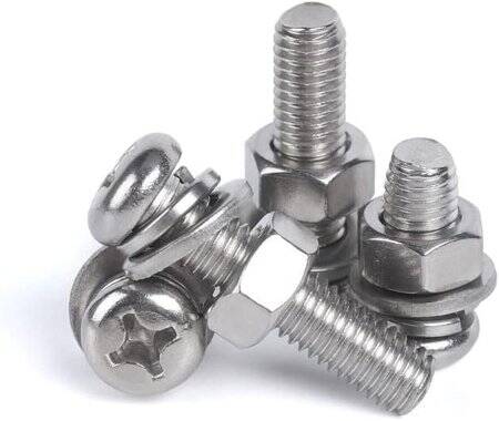 304 Paslanmaz Çelik Çapraz Gömme Yassı Başlı Vida M4 16mm - 1