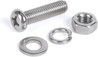 304 Paslanmaz Çelik Çapraz Gömme Yassı Başlı Vida M4 16mm - 2