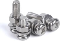 304 Paslanmaz Çelik Çapraz Gömme Yassı Başlı Vida M4 16mm - 3