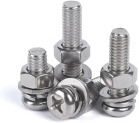 304 Paslanmaz Çelik Çapraz Gömme Yassı Başlı Vida M4 16mm - 4