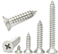 304 Stainless Steel Cross Recessed Countersunk Head Tapping Screws M1-4x4 - 2