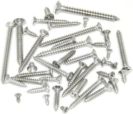 304 Stainless Steel Cross Recessed Countersunk Head Tapping Screws M1-4x4 - 3