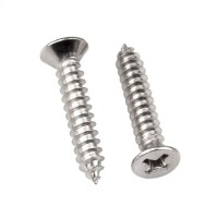 304 Stainless Steel Cross Recessed Countersunk Head Tapping Screws M1-4x5 - 1