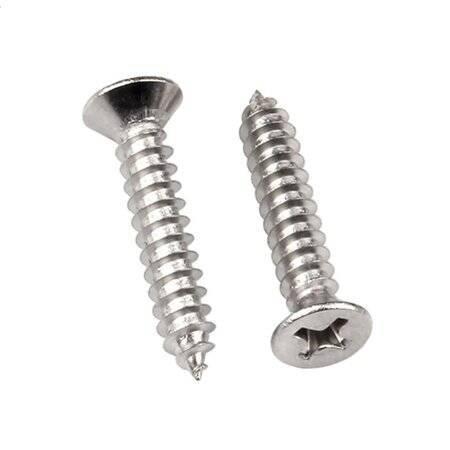 304 Stainless Steel Cross Recessed Countersunk Head Tapping Screws M1-4x5 - 1