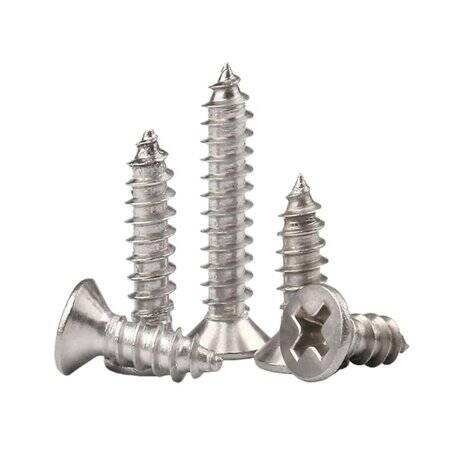 304 Stainless Steel Cross Recessed Countersunk Head Tapping Screws M1-4x5 - 4