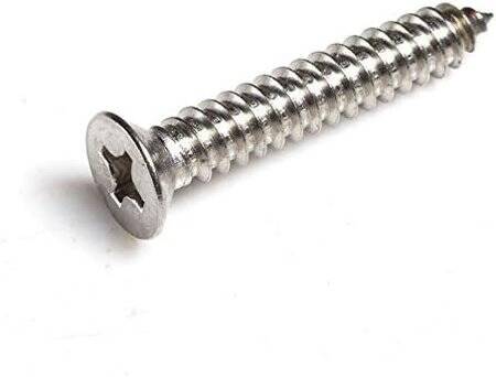 304 Stainless Steel Cross Recessed Countersunk Head Tapping Screws M2x4 - 3