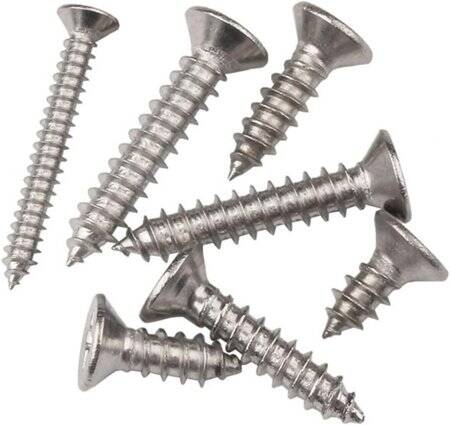 304 Stainless Steel Cross Recessed Countersunk Head Tapping Screws M3x40 - 5