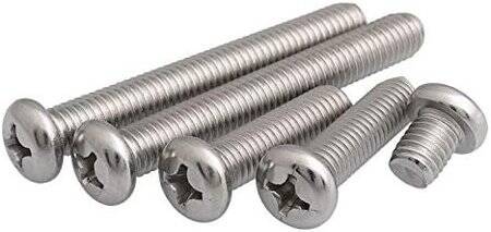 304 Stainless Steel Cross Recessed Pan Head Screw M3 8mm - 4