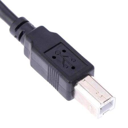 30cm USB 2.0 B Female Socket Printer To B Male Plug Panel Mount Extension Cable - 2