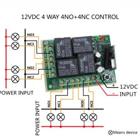 315MHz 24V 4 Channel Relay Module Wireless Remote Control Switch - With Battery - 4