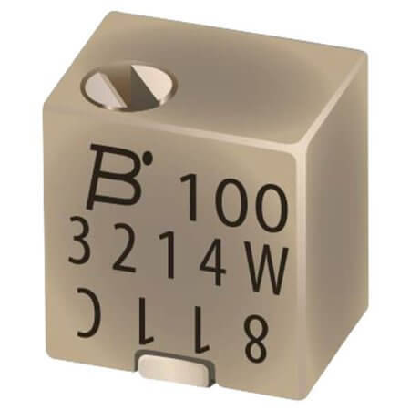 3214W-1-101E TRIMPOT CERMET MULTI TURN VER.ADJ 100R 0.25W - 1