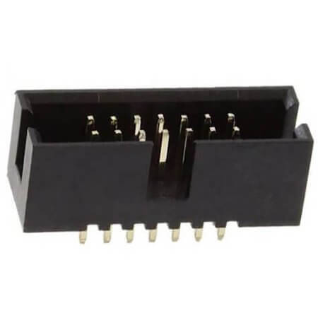 3221-14-0100-00 BOX HEADER 14PIN(2x7) 1.27mm THT V/T MALE BLACK - 1