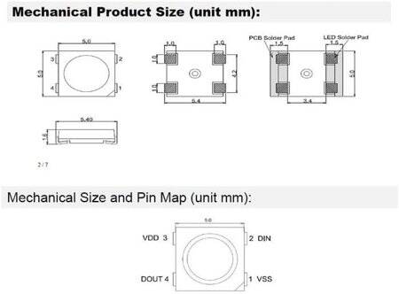 3535 5V 4 Pin WS2812B RGB SMD Led - 4