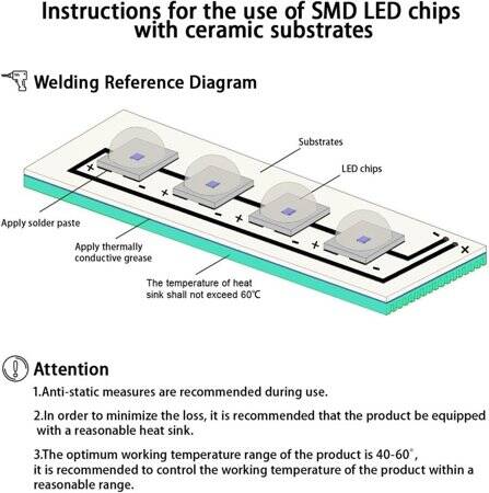 3535 940nm Kızılötesi 3W 120 Derece Power Led Top Başlıklı - 3