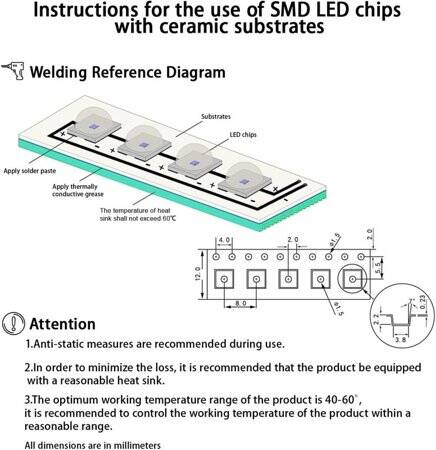3535 Buz Mavisi 3W 120 Derece Power Led Top Başlıklı - 5