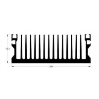 364AS500 AL.SOĞUTUCU ALÜMİNYUM SOĞUTUCU H=72.5MM G=200MM L=500MM - 1