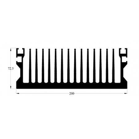 364AS500 AL.SOĞUTUCU ALÜMİNYUM SOĞUTUCU H=72.5MM G=200MM L=500MM - 1
