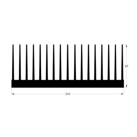 365AS300 AL.SOĞUTUCU ALÜMİNYUM SOĞUTUCU H=83MM G=216MM L=300MM - 1