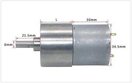 37GB-3530 DC 6V 66RPM Redüktörlü Motor - 4