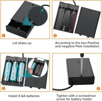 3'lü AAA Pil Yuvası-Anahtarlı ve Usb Fişli - 5