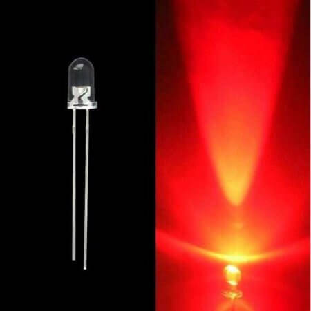3R4STB-8 LED 3MM RED 300mcd 30° WATER CLEAR - 1