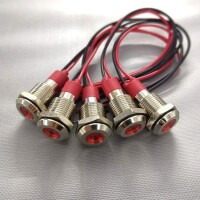 3V 10mm Green LED Indicator Light With 20cm Cable - 2