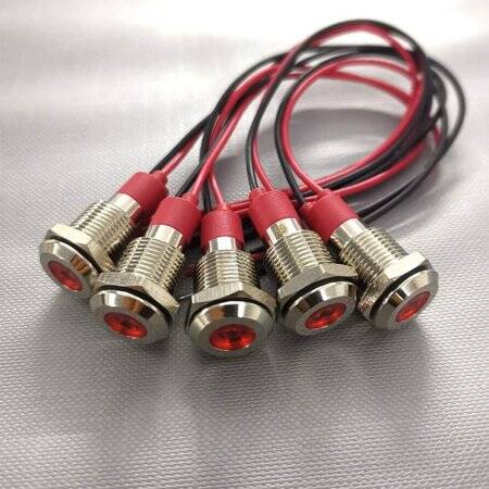 3V 10mm Green LED Indicator Light With 20cm Cable - 2