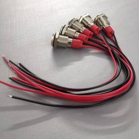 3V 10mm Green LED Indicator Light With 20cm Cable - 3