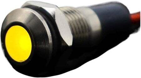 3V 10mm Yellow LED Indicator Light With 20cm Cable - 1