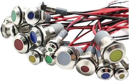 3V 10mm Yellow LED Indicator Light With 20cm Cable - 2
