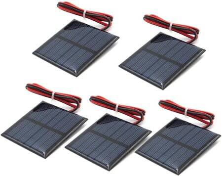 3V 150MA Glue Drop Solar Panel With Lead 15cm Size:60x55mm - 1