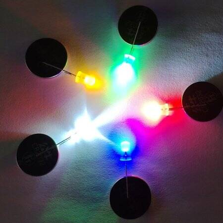 3V 20mA 5mm Şeffaf Yeşil Mantar Led 28mm Bacak Uzunluğu - 4
