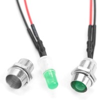 3V 20mA 8mm Şeffaf Yeşil Led 28mm Bacaklı - 2