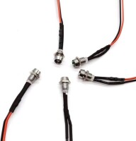 3V 5mm Red LED Indicator Light With 20cm Cable - 2